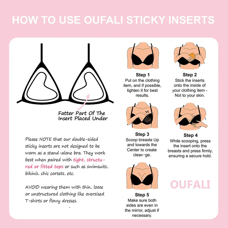 Push Up Double-Sided Adhesive Sticky Inserts
